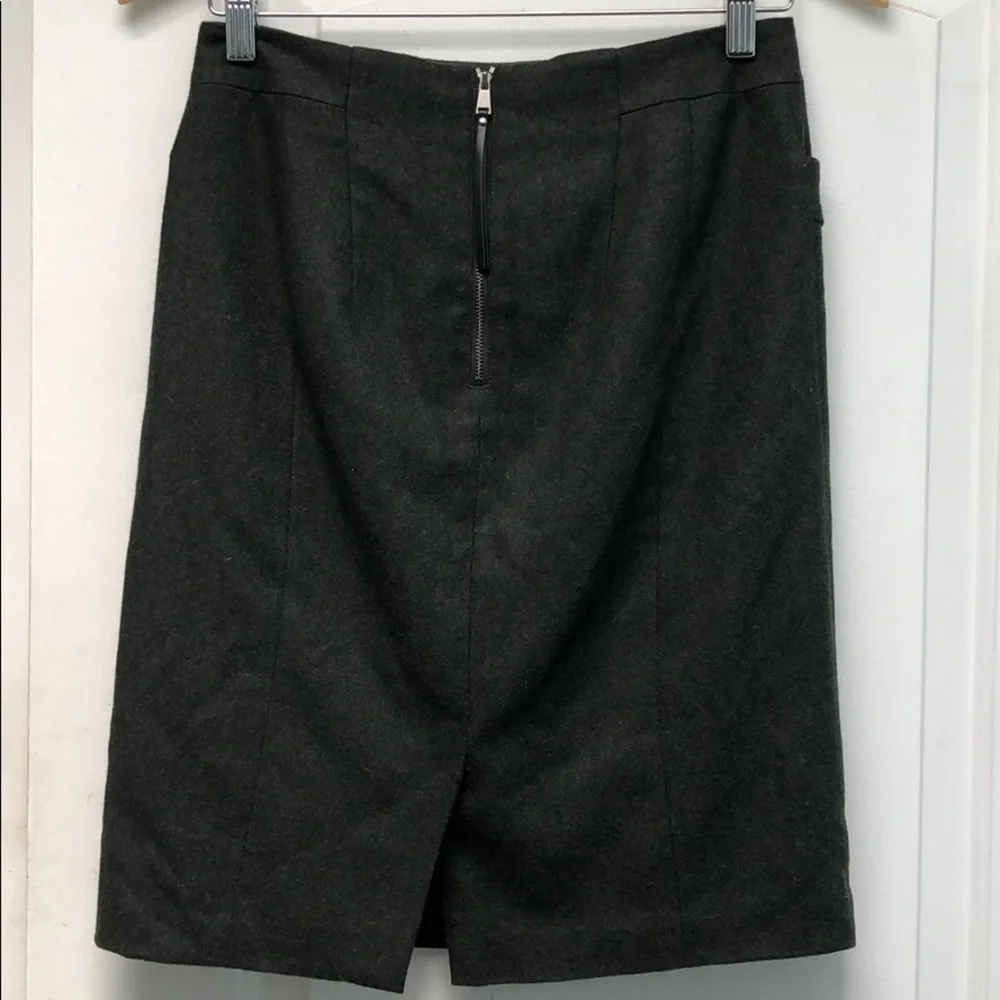 Ann Taylor green wool blend skirt sz 4P